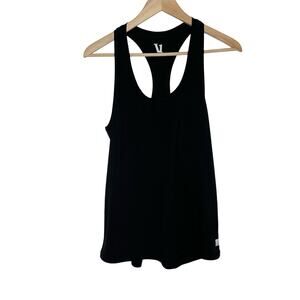Vuori Womens Lux Performance Tank Medium Black Racerback Workout Athletic